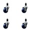 Service Caster 3'' Solid Poly Wheel Swivel 1-3/8'' Expanding Stem Caster Set, 4PK SCC-EX20S314-SPUS-138-4 - alternate 1